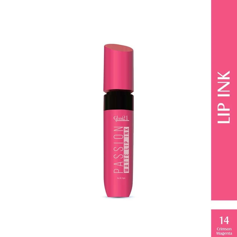 Glam21 Passion Matte Lip Ink | Upto 12-Hour Color Stay | Lightweight &amp; Comfortable | Non-Sticky And Non-Drying - 14 Crimson Magenta,6gm - Thumbnail 2