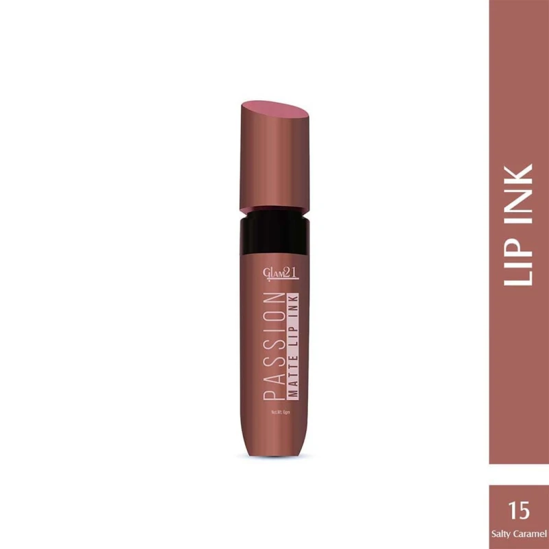 Glam21 Passion Matte Lip Ink | Upto 12-Hour Color Stay | Lightweight &amp; Comfortable | Non-Sticky And Non-Drying - 15 Salty Caramel,6gm thumbnail 2