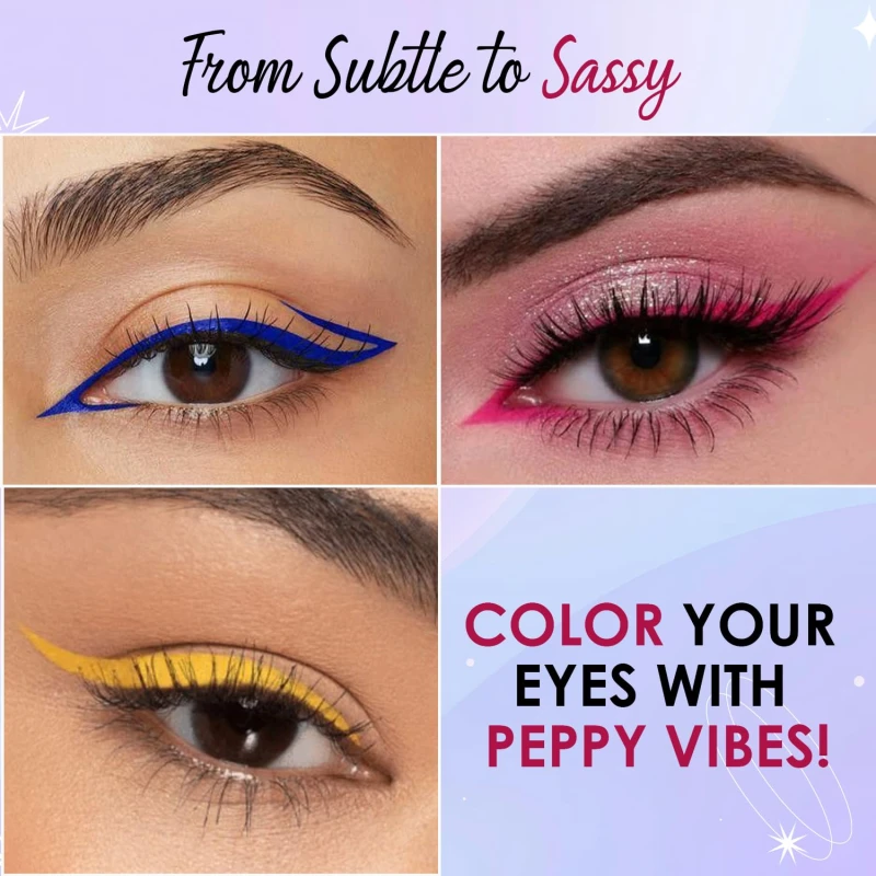 Glam21 Peppy Vibes Eyeliner |Matte Finish Stays up to 10 Hours |Smudge-Proof &amp; Water-Proof |Long Lasting Eyeliner | Precision application| Bloom Time-0.4g thumbnail 6