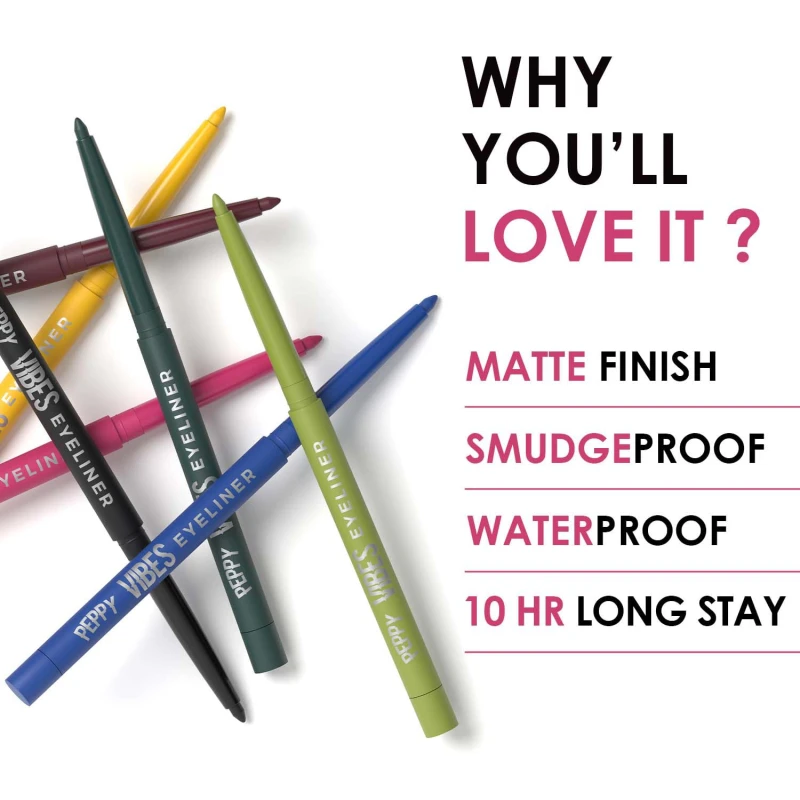 Glam21 Peppy Vibes Eyeliner |Matte Finish Stays up to 10 Hours |Smudge-Proof &amp; Water-Proof |Long Lasting Eyeliner | Precision application| Midnight-0.4g thumbnail 3