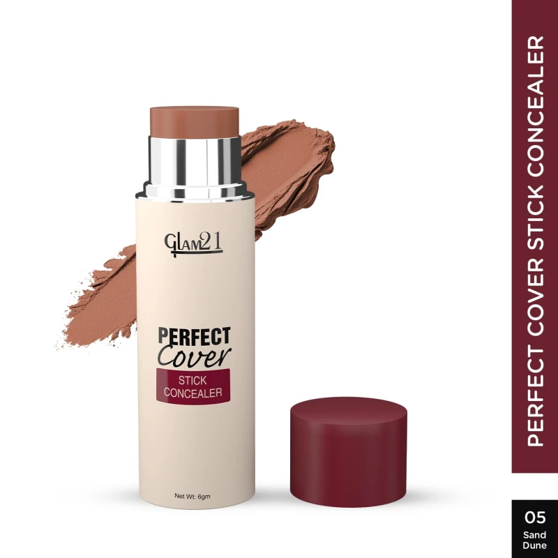 Glam21 Perfect cover stick concealer| Waterproof With Full Coverage |Easily Blendable Concealer | CreamyTexture | Matte Finish | Weightless and breathable Formula | Long Lasting|Sand Dune| 6gm thumbnail 2