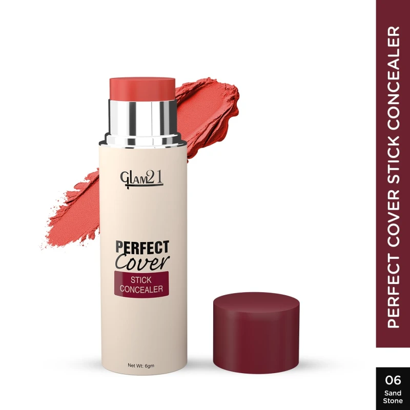 Glam21 Perfect cover stick concealer| Waterproof With Full Coverage |Easily Blendable Concealer | CreamyTexture | Matte Finish | Weightless and breathable Formula | Long Lasting|Sand Stone| 6gm thumbnail 2