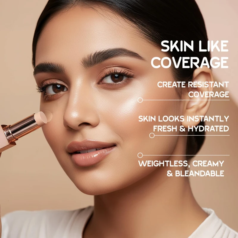 Glam21 Perfecting Stick Concealer | Vitamin E Enriched | Lightweight, Buildable Coverage | Natural Matte Finish | Contour &amp; Highlight | For All Indian Skin Types | 8gm -01 thumbnail 5
