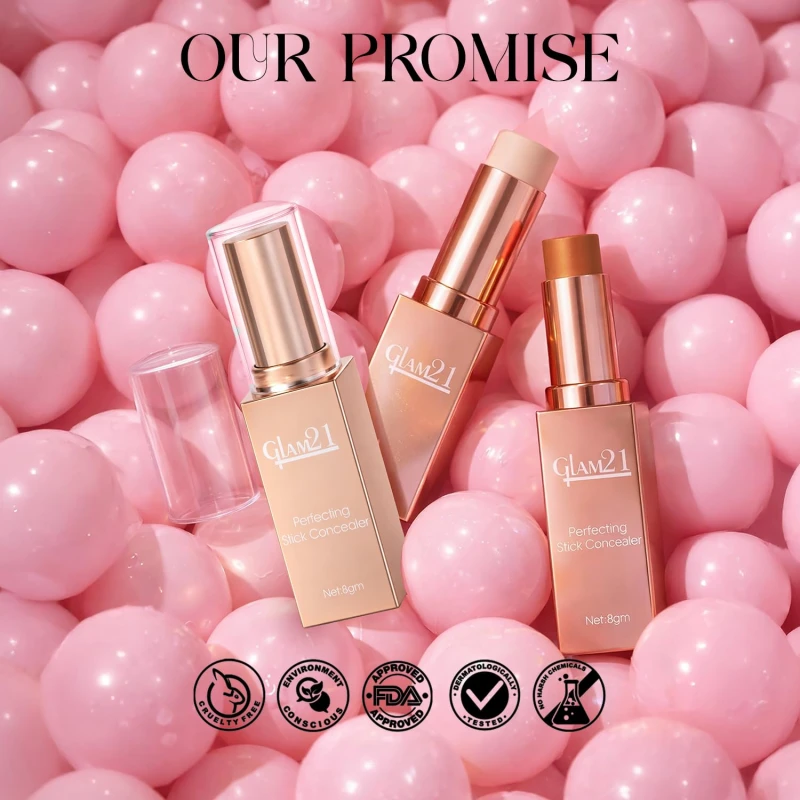 Glam21 Perfecting Stick Concealer | Vitamin E Enriched | Lightweight, Buildable Coverage | Natural Matte Finish | Contour &amp; Highlight | For All Indian Skin Types | 8gm -05 thumbnail 8