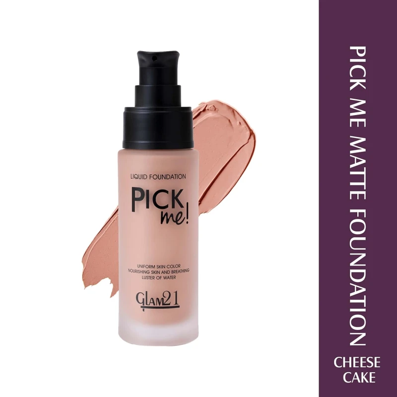 Glam21, Pick Me! Matte Foundation for Non-sticky Instant Spotless Glow with Long Day Matte Coverage | Increase Skin Breathability | F6514, Shade-02 thumbnail 2