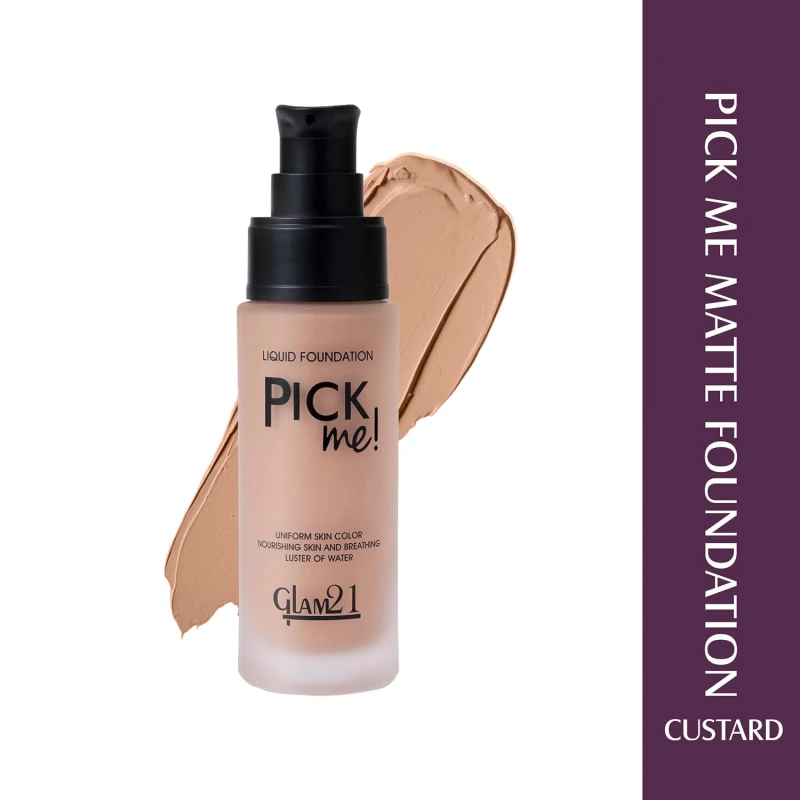 Glam21, Pick Me! Matte Foundation for Non-sticky Instant Spotless Glow with Long Day Matte Coverage | Increase Skin Breathability | F6514, Shade-03 thumbnail 2