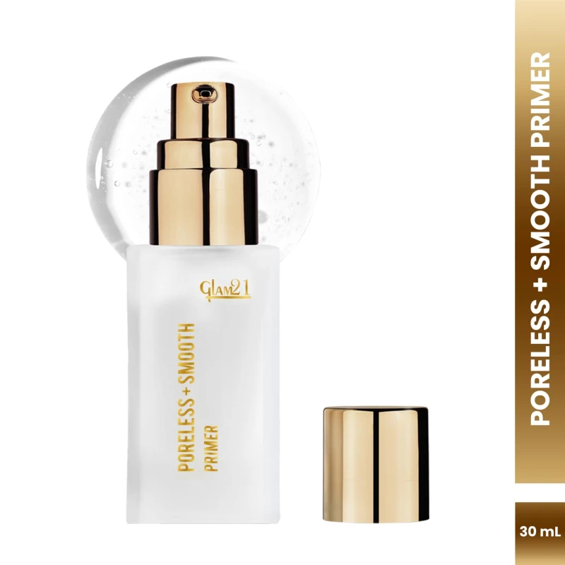 Glam21 Poreless &amp; Smooth Primer | Skin-Hydrating Poreless Primer With Natural Glow Finish For Face Makeup | Blends seamlessly | Lightweight texture| 30ml thumbnail 2