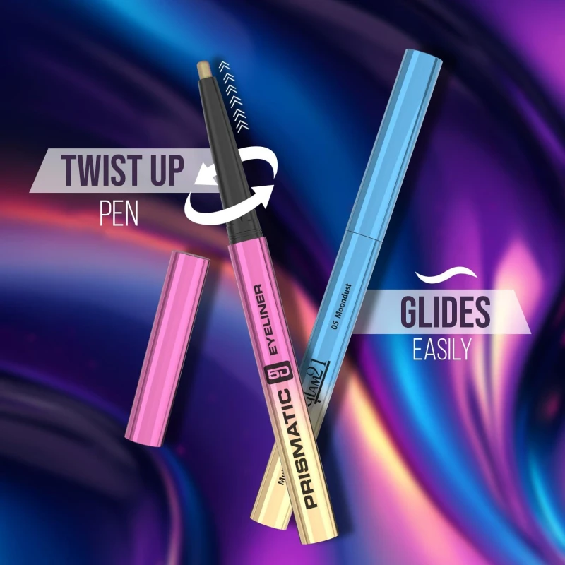 Glam21 Prismatic 5D Eyeliner| Waterproof|Smudge proof|Long lasting eyeliner with easy application|Creamy Formula|Multichrome Effect Bold Color Payoff | 03-Starlight thumbnail 5