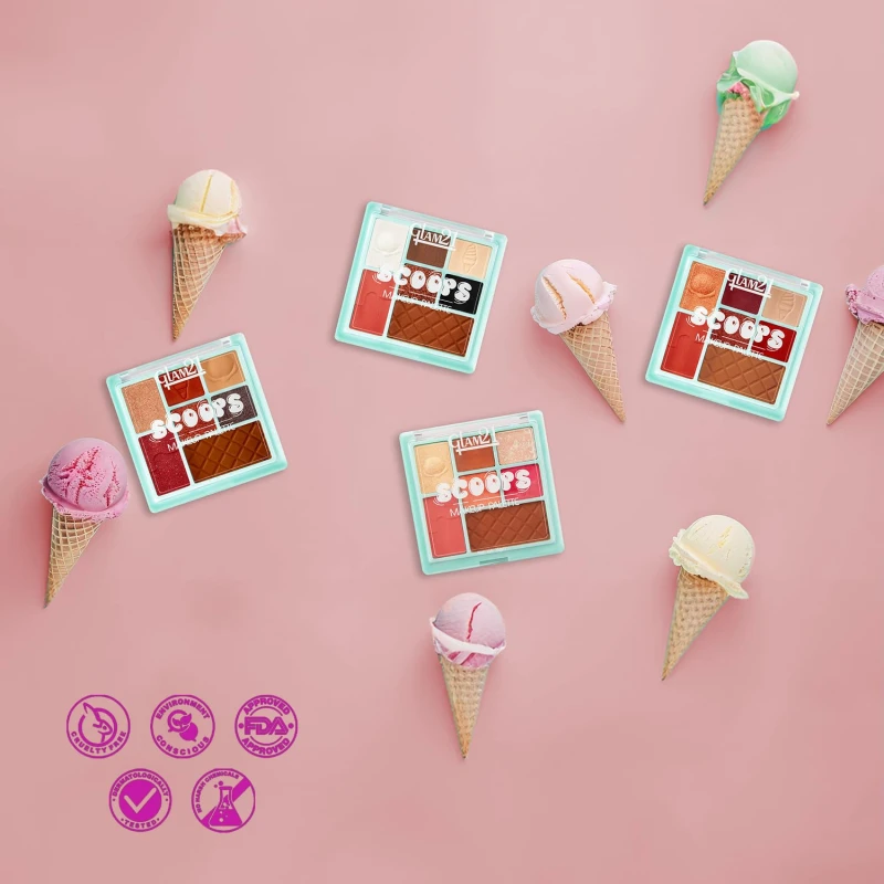 Glam21 Scoop Makeup Palette | Face Palette With Eyeshadow, Blusher, Contour and Highlighter | Mix of Mattes &amp; Shimmers | Highly Pigmented | Travel-Friendly | All-in-One Kit | Chocolate Chip|15gm - Thumbnail 8