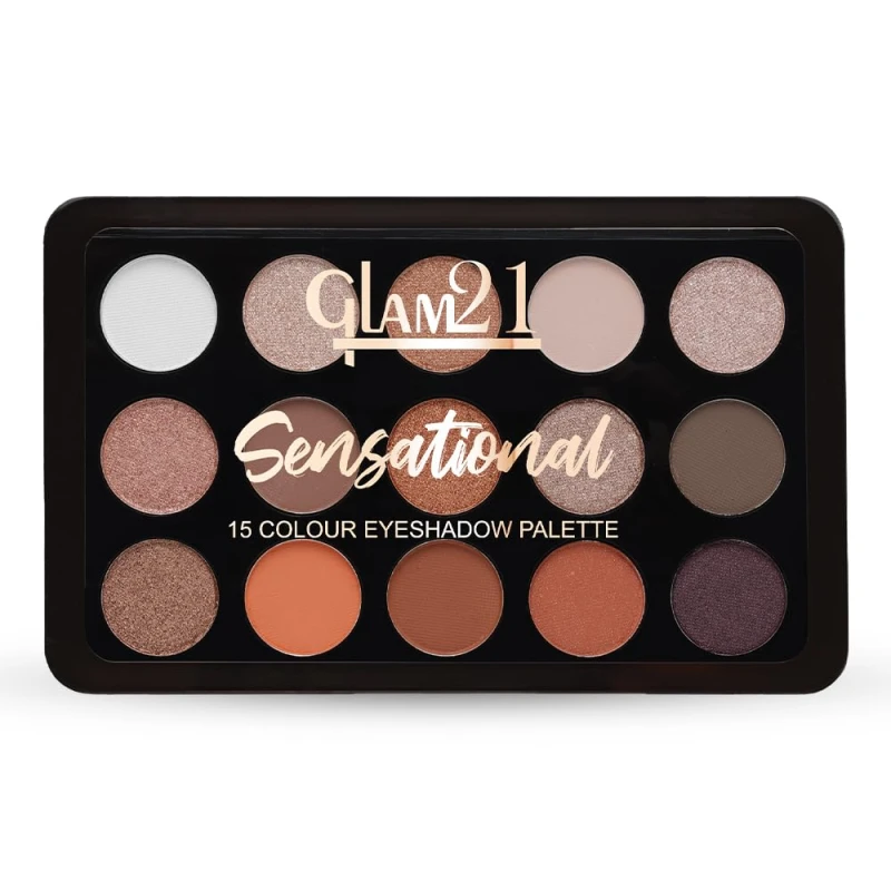 Glam21 Sensational Eyeshadow Palette | 15 Color Shades|Ultra Micronized Pigments|Smoky Eye Shadow|Long Lasting|14gm - 02 thumbnail 4