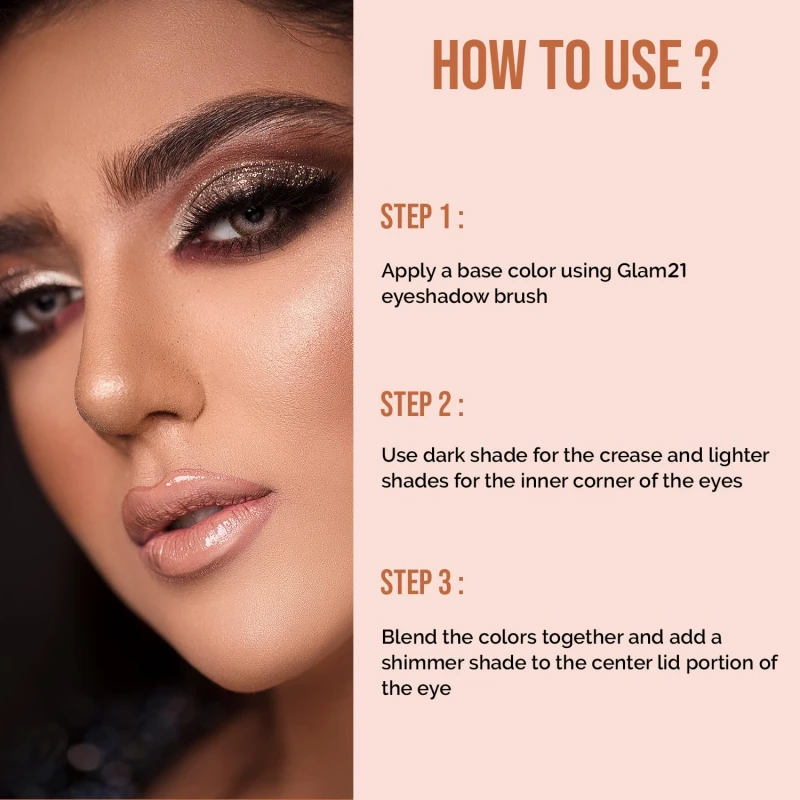 Glam21 Shades of Trend Eyeshadow Palette | 10 Highly Pigmented Shades |Smudge Free &amp; Long-Lasting| Shimmery Finish| 4gm - Shade -02 - Thumbnail 6