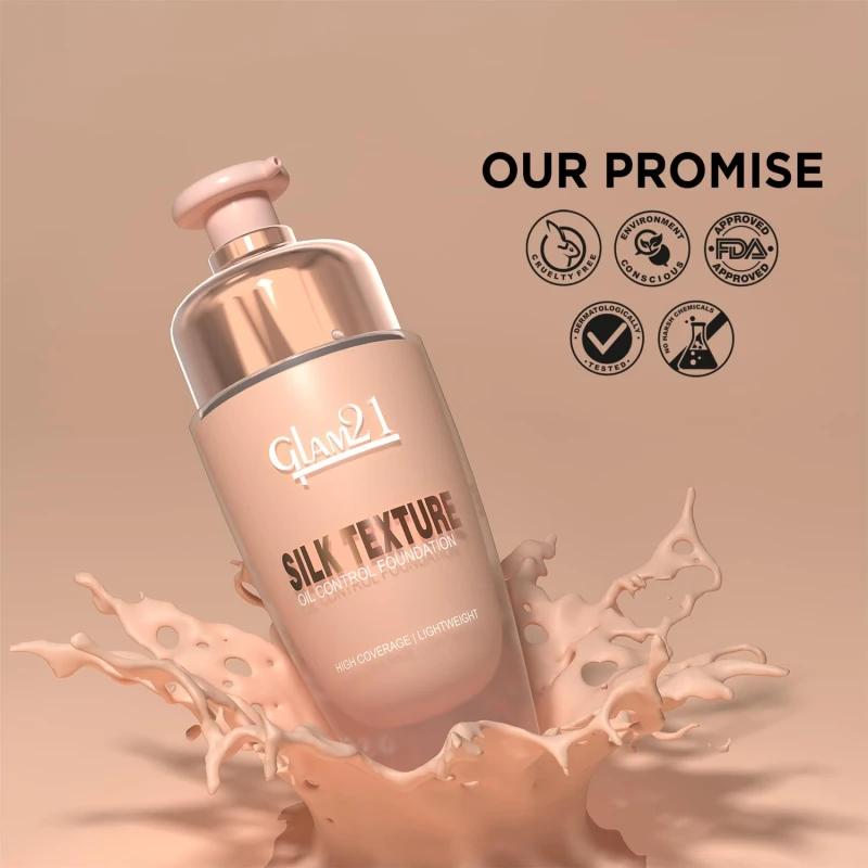 Glam21 Silk Foundation-Lightweight Hydrating Oil-free Formula for Long-lasting Makeup | Balance Skin pH Level | SPF35 UV Protection | Suitable for All Skin Type| 50gm,Ivory - Thumbnail 9