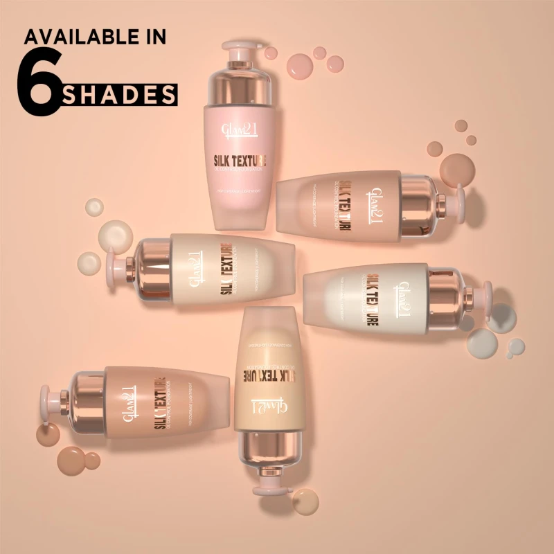 Glam21 Silk Foundation-Lightweight Hydrating Oil-free Formula for Long-lasting Makeup | Balance Skin pH Level | SPF35 UV Protection | Suitable for All Skin Type| 50gm,Porcelain - Thumbnail 6