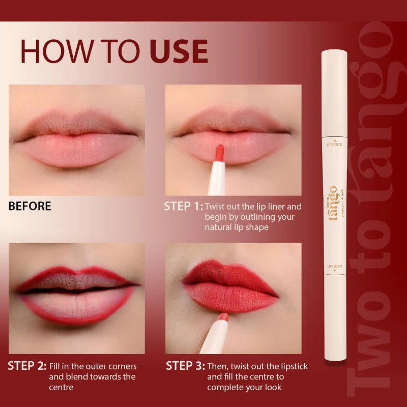 Glam21 Two To Tango Lip Liner + Lipstick Duo |Non-Transfer |16hrs Long Stay | Creamy Matte Finish| Super-glide formula | Non-drying |For Sensational lip look, Candy Crush-09 thumbnail 4