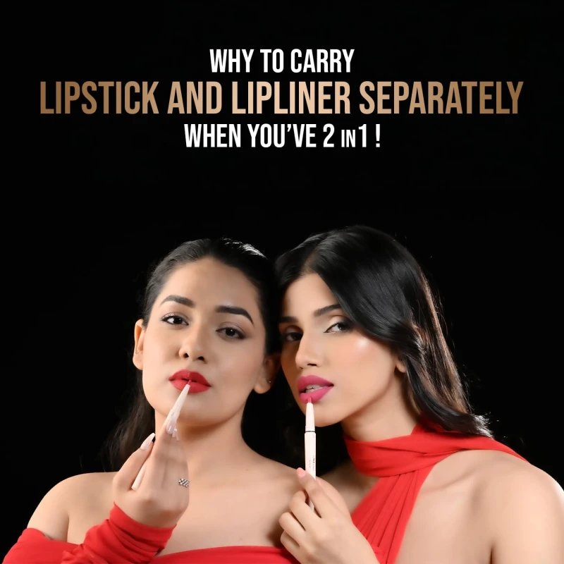 Glam21 Two To Tango Lip Liner + Lipstick Duo |Non-Transfer |16hrs Long Stay | Creamy Matte Finish| Super-glide formula | Non-drying |For Sensational lip look, Cocoa Kiss-11 thumbnail 6