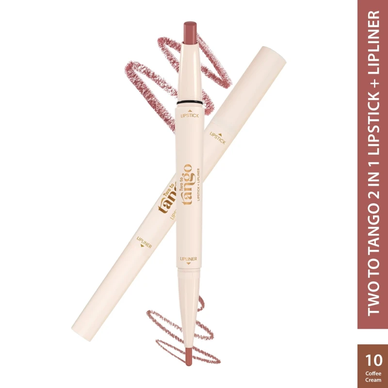 Glam21 Two To Tango Lip Liner + Lipstick Duo |Non-Transfer |16hrs Long Stay | Creamy Matte Finish| Super-glide formula | Non-drying |For Sensational lip look, Coffee Cream-10 - Thumbnail 2