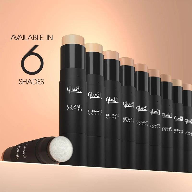 Glam21 Ultimate Cover Foundation Stick | Face Foundation Stick with In-Built Brush | WaterProof, Long Lasting Formula &amp; Natural Matte Finish | For All Skin Tone | 8gm| 03-Soft Beige thumbnail 5