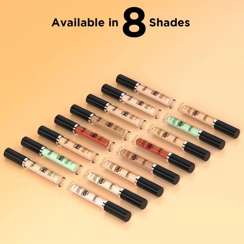 Glam21 Ultra HD Liquid Concealer for HD Finish | Non-sticky Long-lasting Matte Finish | | Easy-gliding Applicator | Hide Pores, Skin Acne, Scars, Blemishes | 5gm, Yellow Sand - Thumbnail 6