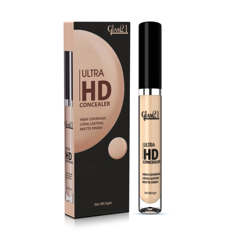Glam21 Ultra HD Liquid Concealer for HD Finish | Non-sticky Long-lasting Matte Finish | | Easy-gliding Applicator | Hide Pores, Skin Acne, Scars, Blemishes | 5gm,Medium Neutral - Thumbnail 7