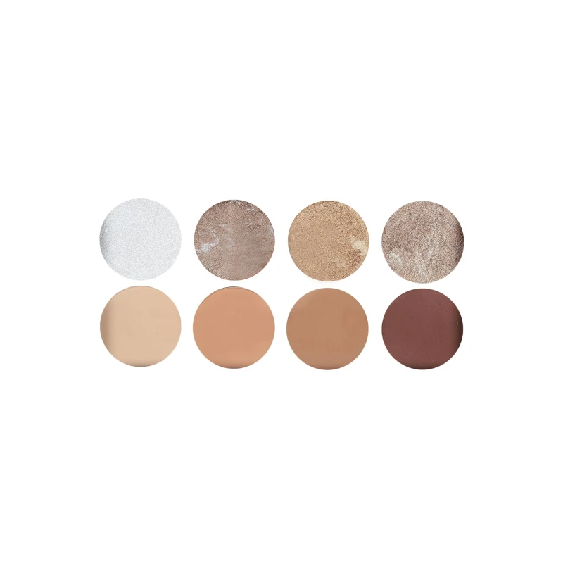 Glam21 Ultra Professional Baked Contour &amp; Highlighter Makeup Palette | 8 Versatile Shades for Sun-Kissed &amp; Shimmery Glow | Blendable, Long-Lasting Face Palette for Radiant| 21gm, Shade-01 - Thumbnail 8