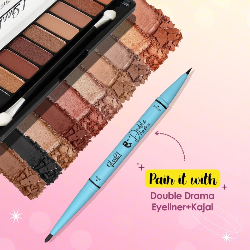 Glam21 Wet N Wild 10 Color Eyeshadow Palette |Long-Lasting | Smudge Free | Long Wearing And Easily Blendable Eye Makeup Palette Matte, Shimmery And Metallic Finish thumbnail 5