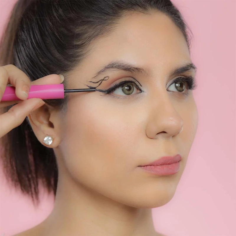 Glam21 Xtreme Black Eyeliner | Intense Matte Finish | Smudge-Proof &amp; Water-Resistant | 12-Hour Long Stay | Quick-Drying Fine Tip Liquid Eyeliner | Precise Eye Definition | 4ml thumbnail 5
