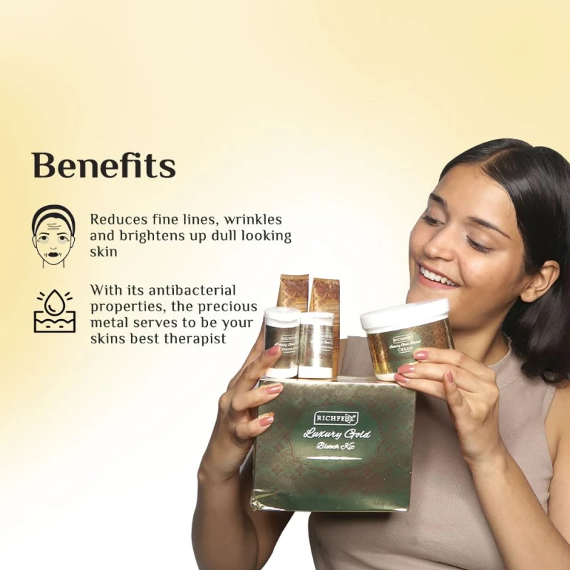 Hair removal Fairness cream Soft skin Quantity: 1 x 320 gh Package contents: Pack of 1 x luxury gold bleach kit - Thumbnail 4