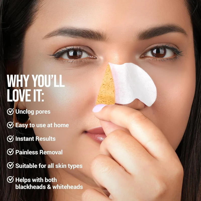 Hilary Rhoda Deep Cleanse Nose Strips | Instant Removal | Removes Blackheads | Removes Whiteheads | Deep Cleanses Skin &amp; Removes Dirt &amp; Oil | Formulated with Natural Extracts | 10 Strips (Honey - Shade 04) thumbnail 4