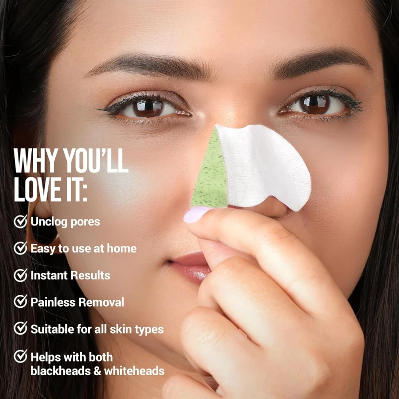 Hilary Rhoda Deep Cleanse Nose Strips | Instant Removal | Removes Blackheads | Removes Whiteheads | Deep Cleanses Skin &amp; Removes Dirt &amp; Oil | Formulated with Natural Extracts | 10 Strips (Tea Tree - Shade 03) thumbnail 4