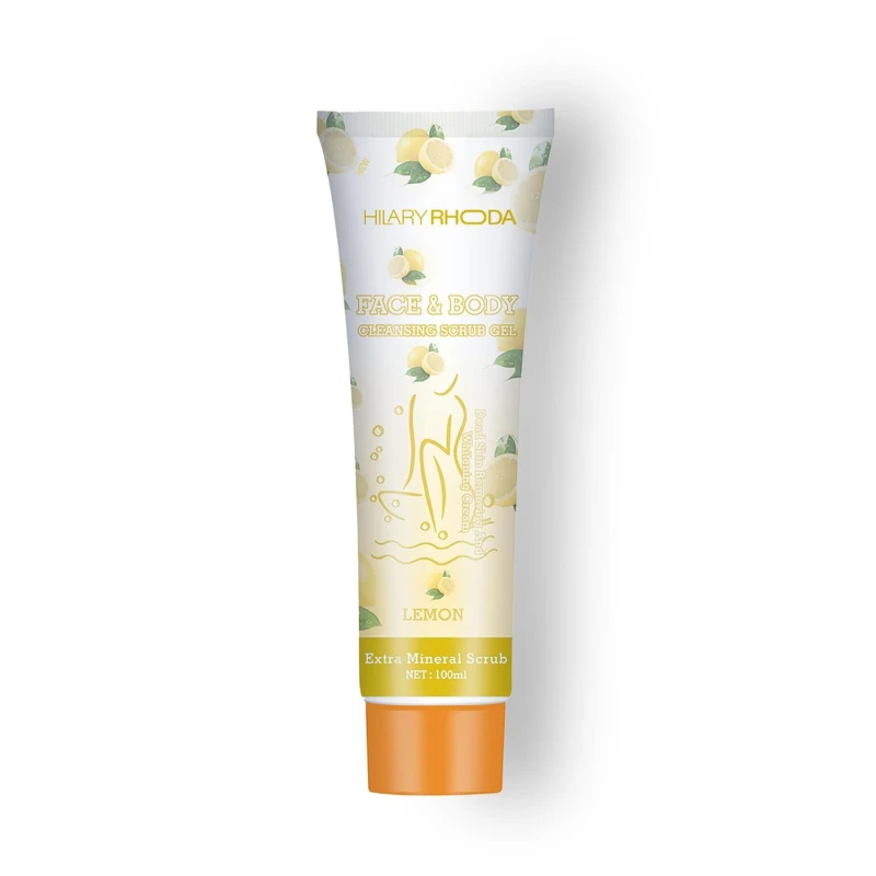 Hilary Rhoda Face &amp; Body Cleansing Scrub Gel | Dead Skin Removing Cleansing Scrub Gel | Gently Exfoliates Skin Cells | Removes Dirt &amp; Oil | 100ml (Lemon-Shade 02) - Thumbnail 8