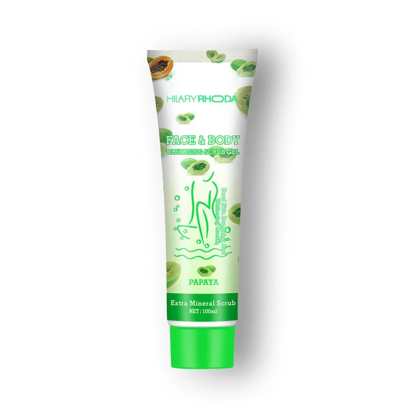 Hilary Rhoda Face &amp; Body Cleansing Scrub Gel | Dead Skin Removing Cleansing Scrub Gel | Gently Exfoliates Skin Cells | Removes Dirt &amp; Oil | 100ml (Papaya-Shade 03) thumbnail 8