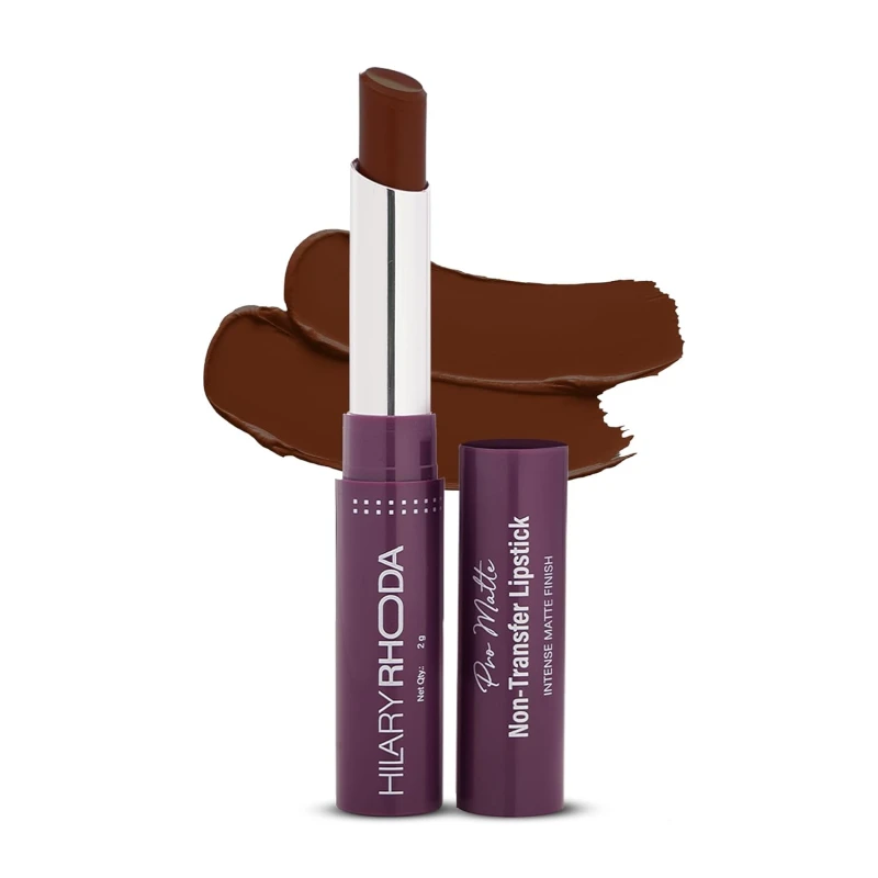 Hilary Rhoda Pro Matte Non-Transfer Lipstick | Waterproof &amp; Smudge-Proof | 12-Hour Long Stay | 24 Shades Available | Highly Pigmented Matte Finish Lipstick | 2g - (Expresso | Shade 12) thumbnail 2