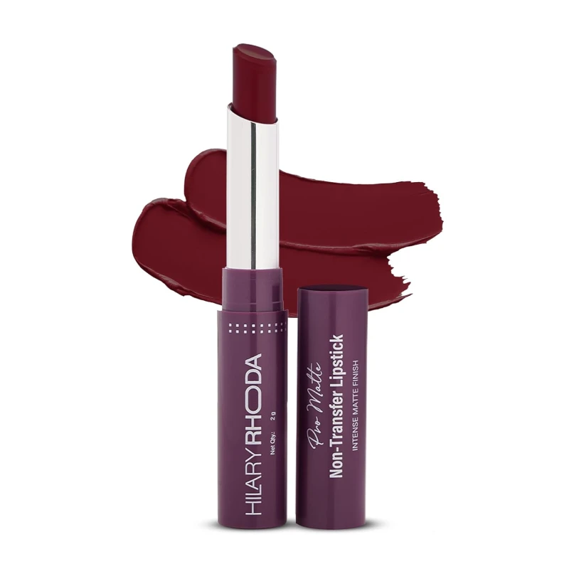 Hilary Rhoda Pro Matte Non-Transfer Lipstick | Waterproof &amp; Smudge-Proof | 12-Hour Long Stay | 24 Shades Available | Highly Pigmented Matte Finish Lipstick | 2g - (Rose Petal | Shade 06) - Thumbnail 2