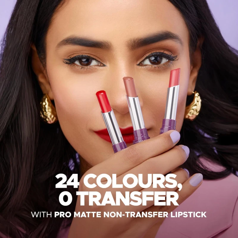 Hilary Rhoda Pro Matte Non-Transfer Lipstick | Waterproof &amp; Smudge-Proof | 12-Hour Long Stay | 24 Shades Available | Highly Pigmented Matte Finish Lipstick | 2g - (Rust | Shade 14) thumbnail 3