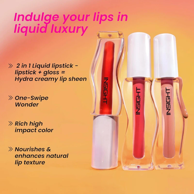 Hydra Creamy Lip Sheen - Pink Royalty | Glossy Finish | 2 in 1 Lipstick + Gloss | Infused with Ceramides &amp; Vitamin B5 | One Swipe Rich Color (2.5 g) thumbnail 4