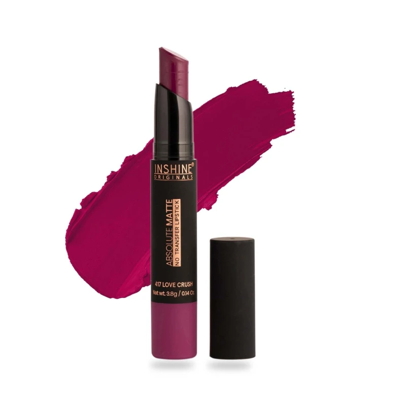 INSHINE Absolute Matte Lipstick - Long-lasting, Transfer-resistant, Velvety Matte Finish with Intense Color, Up to 12 Hours Wear | Perfect for Sophisticated Lips - LOVE CRUSH thumbnail 3