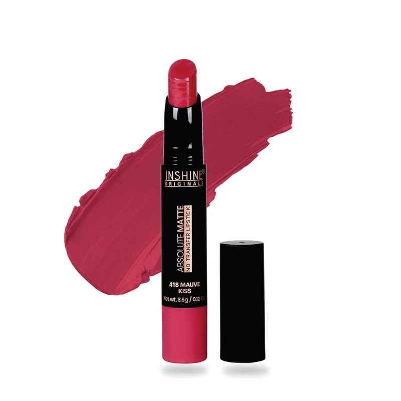 INSHINE Absolute Matte Lipstick - Long-lasting, Transfer-resistant, Velvety Matte Finish with Intense Color, Up to 12 Hours Wear | Perfect for Sophisticated Lips - MAUVE KISS thumbnail 5