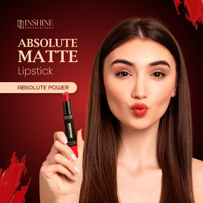 INSHINE Absolute Matte Lipstick - Long-lasting, Transfer-resistant, Velvety Matte Finish with Intense Color, Up to 12 Hours Wear | Perfect for Sophisticated Lips - MAUVE KISS thumbnail 6