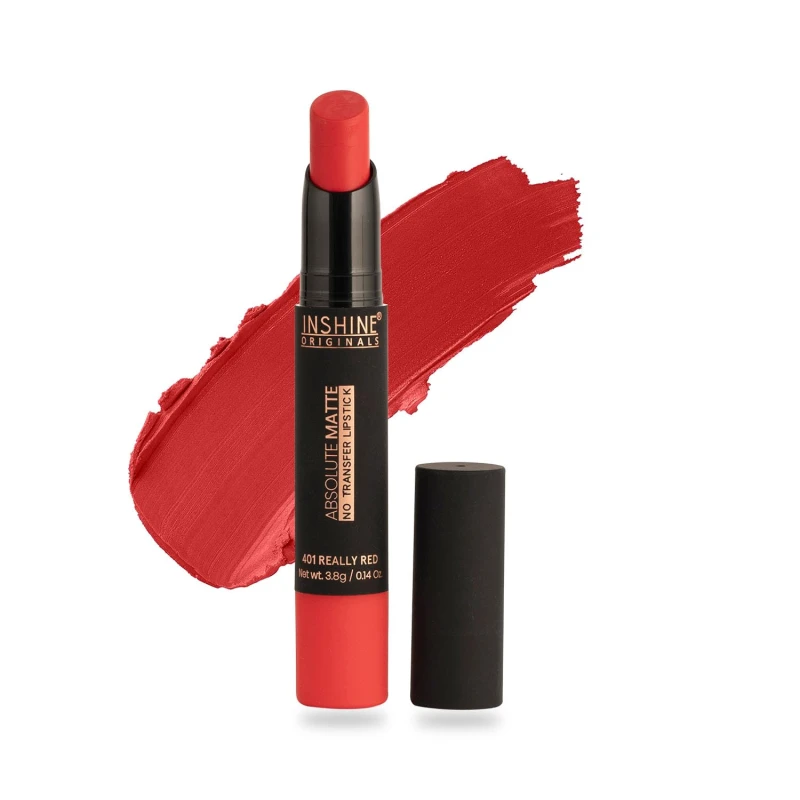 INSHINE Absolute Matte Lipstick - Long-lasting, Transfer-resistant, Velvety Matte Finish with Intense Color, Up to 12 Hours Wear | Perfect for Sophisticated Lips - RICH RED thumbnail 5