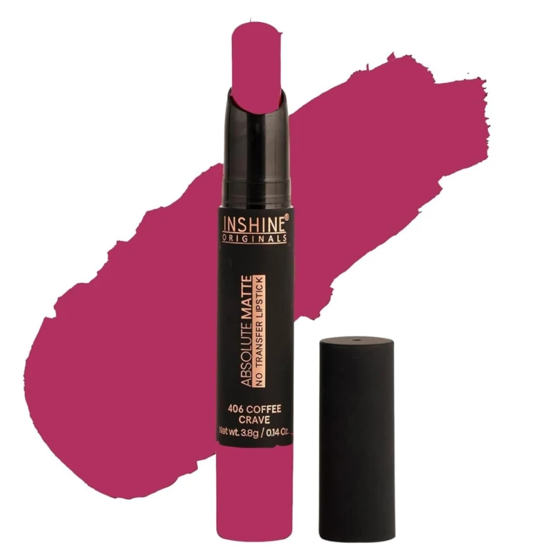 INSHINE ORIGINALS Absolute Matte Lipstick - Long-lasting, Transfer-resistant, Velvety Matte Finish with Intense Color, Up to 12 Hours Wear | Perfect for Sophisticated Lips - RICH MAROON thumbnail 5