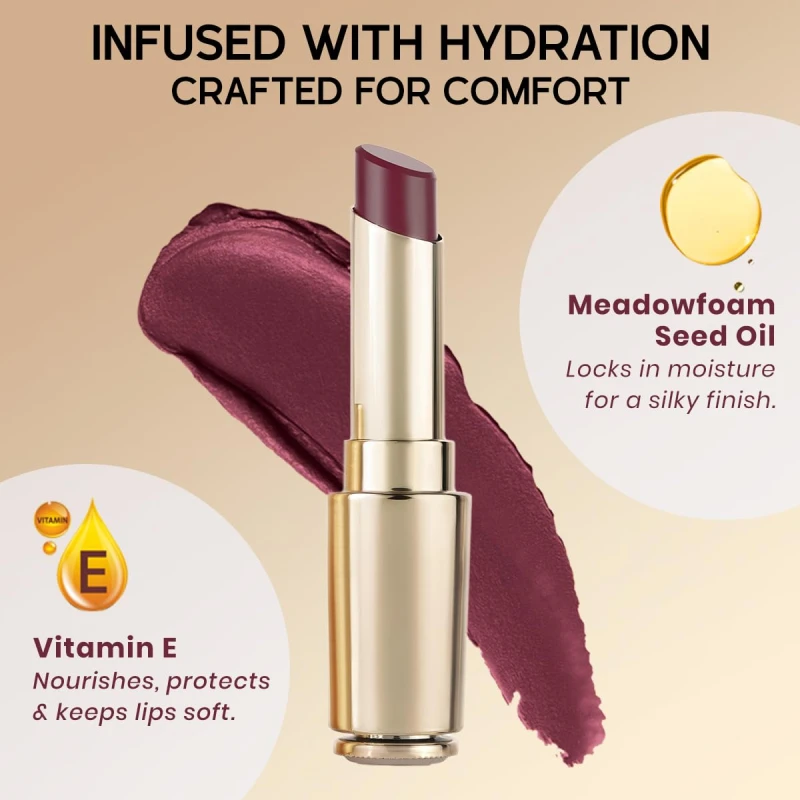 INSIGHT Air Whip Lipstick -Boss Balance| Blurred Matte Finish | Air Whipped Mousse Texture | Ultra Lightweight, Buildable Pigment | Hydrating Long Wear Comfort - 3.75g thumbnail 3