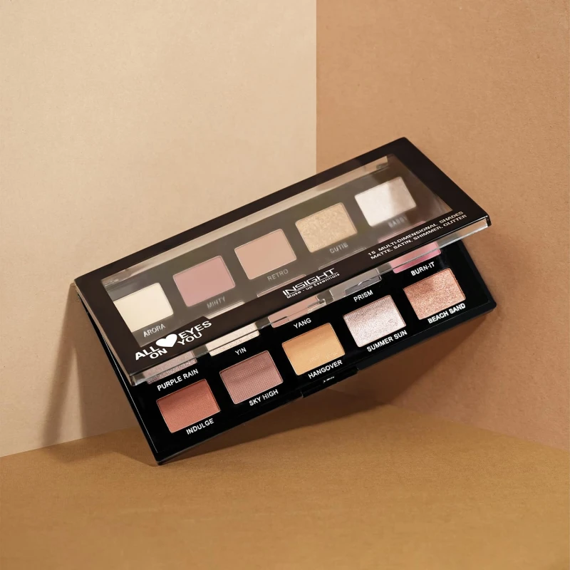 INSIGHT All Eyes On You Eyeshadow Palette (17 g) | Mix of 15 Matte, Shimmer &amp; Metallic Shades | Smooth Texture | Intense Pigment | One Stroke Payoff | Transfer Proof | Long Lasting | Easy Blending | Beginner Friendly Eye Makeup Kit thumbnail 5