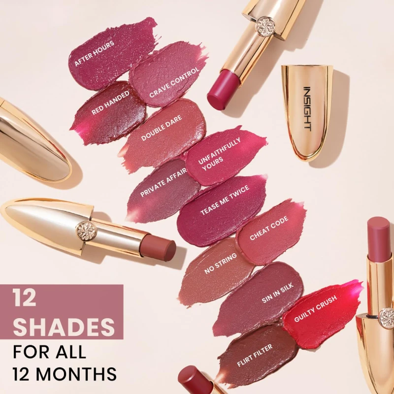 INSIGHT Crème Comfort Lipstick - Cheat Code | Smooth Finish | Hydrating High-Shine Crème Formula | With Hyaluronic Acid &amp; Vitamin E (3.4 g) thumbnail 4