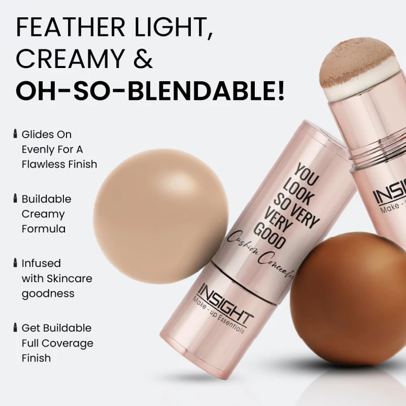 INSIGHT Cushion Concealer for Natural Flawless Finish | Vitamin E Infused | Featherlight, Buildable Coverage | Multipurpose &amp; Travel-Friendly | Shade: Orange Corrector, 3g thumbnail 3