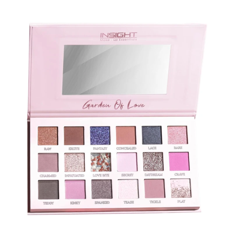 INSIGHT Garden of Love Eyeshadow Palette | 18 Pigmented Shades with Metallic, Shimmer &amp; Multi-Finish Colors | Long-Lasting, Blendable Eye Makeup for Day or Night | 40g - Thumbnail 2