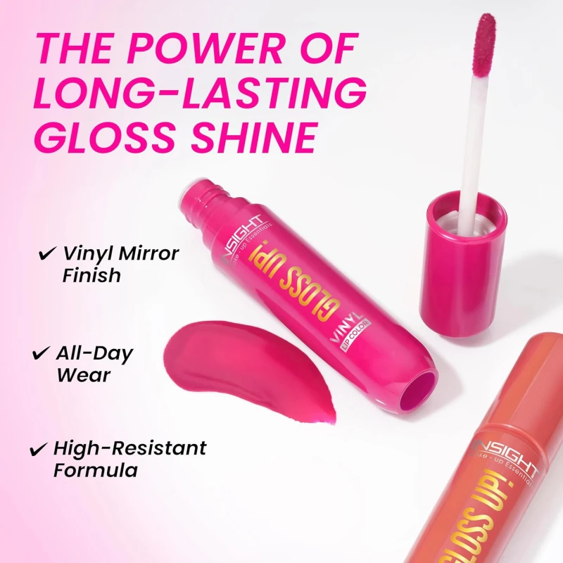 INSIGHT Gloss Up Lip Color - Blush Bloom| High-Gloss Finish | Non-Transfer | Smudge Proof | Rich Pigmentation | Lightweight, Long-Lasting Formula | All-Day Comfortable Wear (4g) thumbnail 4