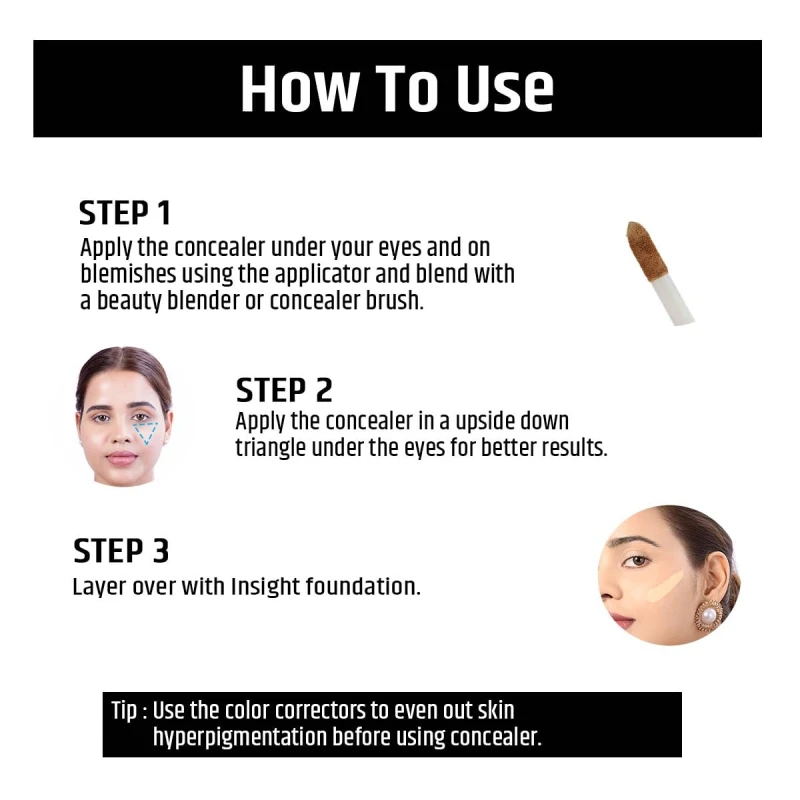 INSIGHT HD Concealer for Everyday Use | Matte Finish | Medium Coverage - MN20 (8g) thumbnail 3