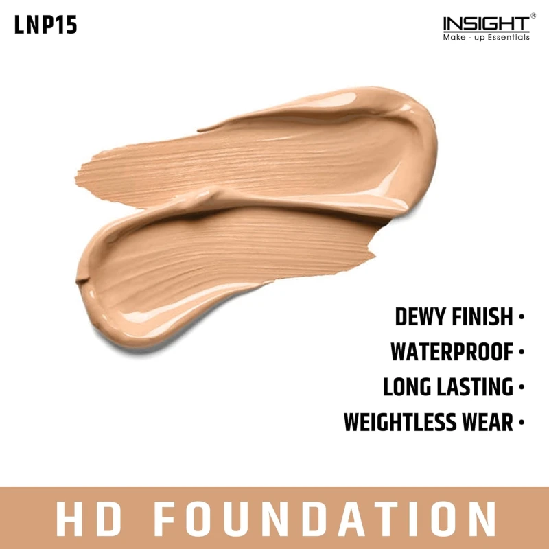 INSIGHT HD Foundation | Dewy Finish | High Coverage| Blurring Properties| Lightweight | Fragrance Free |Flawless Look| Shade-LN08 thumbnail 2