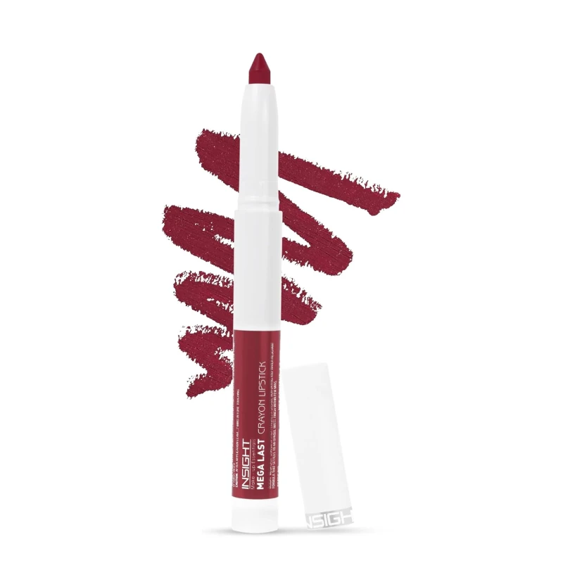 INSIGHT Mega Last Crayon Lipstick | Matte Finish | Non-Transferable formula | Intense Color Pay off | 2in1 Formula |Water-Resistant | Built Sharpener-Shade 08 - Thumbnail 5