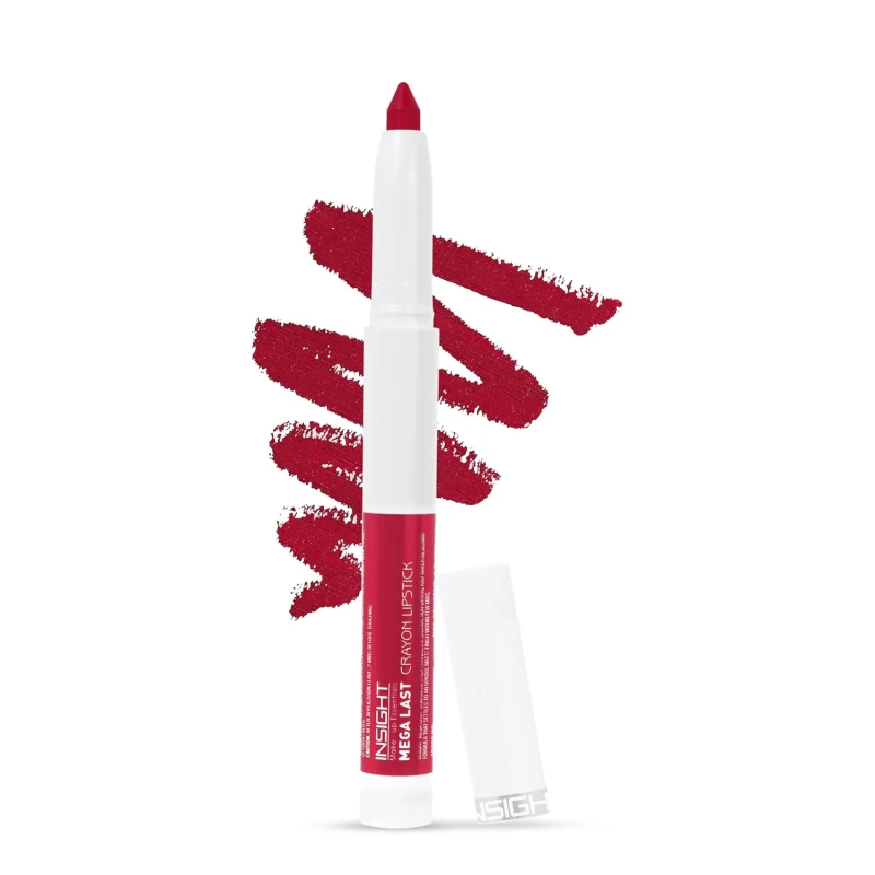 INSIGHT Mega Last Crayon Lipstick | Matte Finish | Non-Transferable formula | Intense Color Pay off | 2in1 Formula |Water-Resistant | Built Sharpener-Shade 11 - Thumbnail 2
